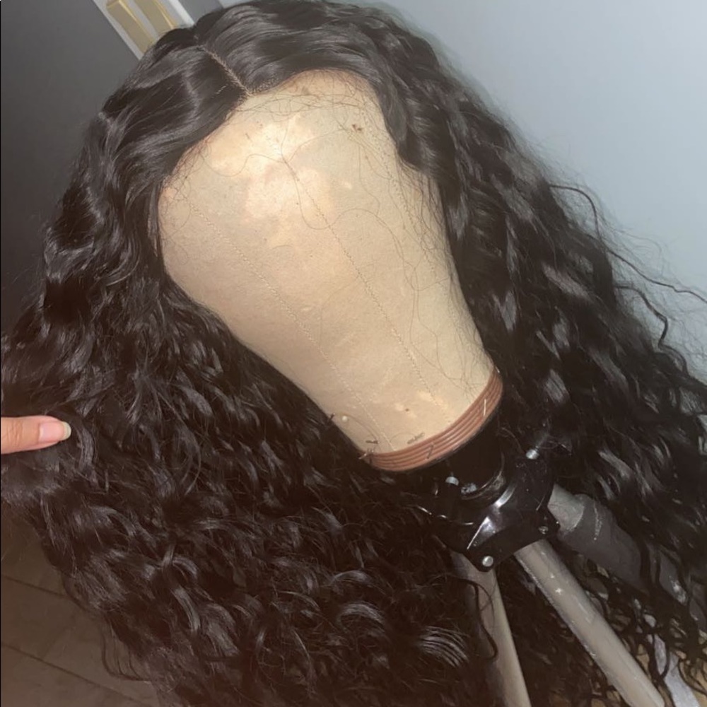 (Sold) Synthetic deep wave curly wig